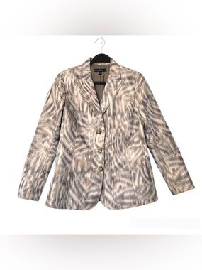 NWOT Lafayette 148 Abstract Classic Luxe Gold Blazer Size 6